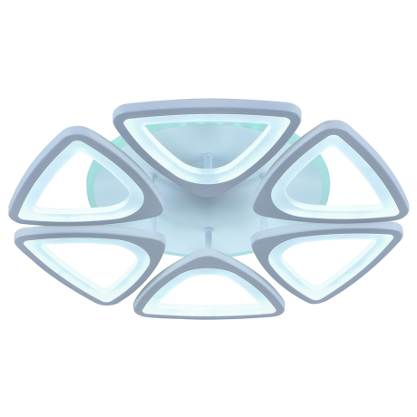 Светодиодная люстра с ПДУ Profit Light 8064/6 WHT 120W+8W RGB 