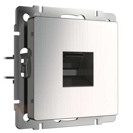 Розетка Ethernet RJ-45 (глянцевый никель) Werkel 133862