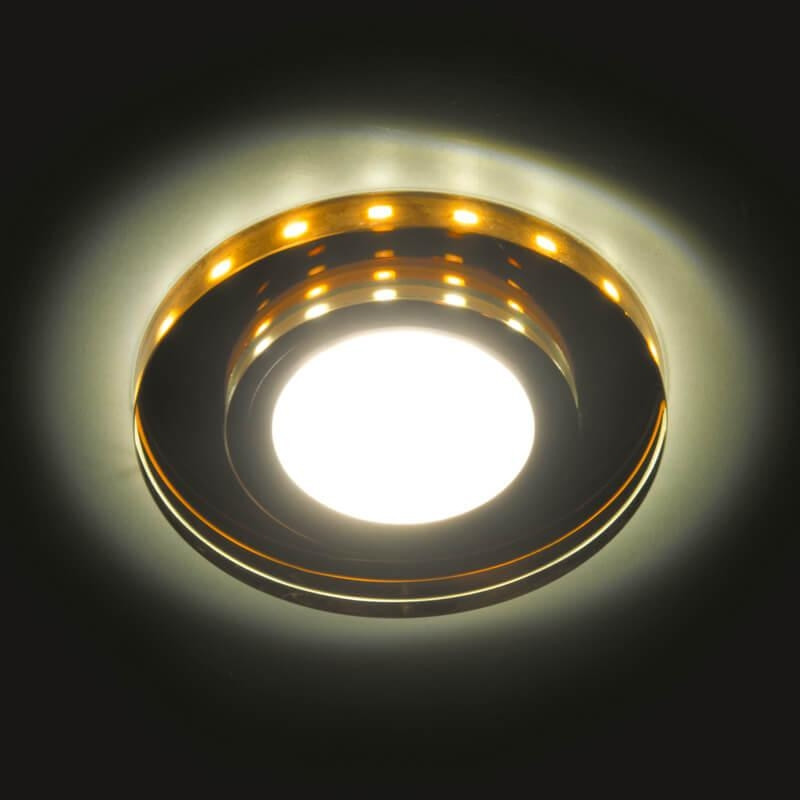 Встраиваемый светильник с подсветкой Fametto Luciole DLS-L106 GU5.3 CHROME-BRONZE UL-00000357, цвет хром DLS-L106 GU5.3 CHROME/BRONZE - фото 2