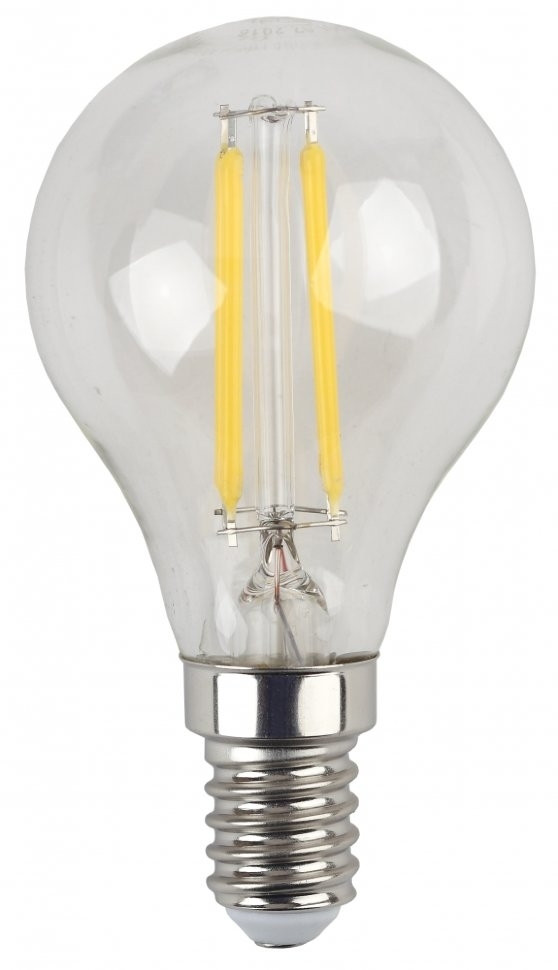 Лампа светодиодная филаментная ЭРА E14 5W 4000K прозрачная F-LED P45-5W-840-E14 Б0019007 - фото 3