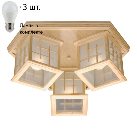 Потолочный светильник с лампочками Velante 592-717-03+Lamps E27 P45 