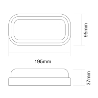 Ultraflash LBF-0418 C01 (Св-к LED влагозащищённый, 18 Вт, IP65, 220В, 4000К, овал) (15347)