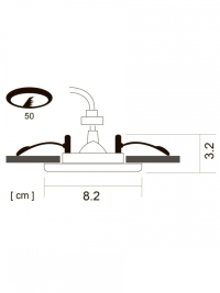 Встраиваемый светильник с лампочками. Комплект от Lustrof. №35314-616182