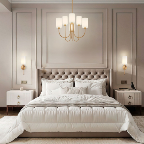 Подвесная люстра с тканевыми абажурами Eurosvet Abbey 60164/6 (a065745) 