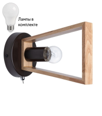 Бра с лампочкой Arte lamp A8030AP-1BK+Lamps
