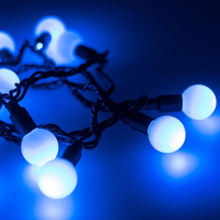 10м. Уличная гирлянда шарики синий свет Ardecoled 230V ARD-Ball-Classic-D23-10000-Black-80Led Blue (25600)