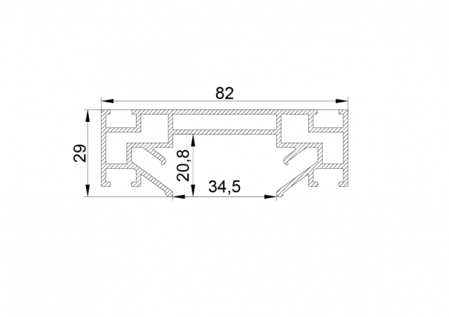 Профиль алюминиевый в натяжной потолок Barra Lightstar 502420 