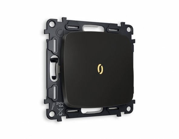 Выключатель проходной одноклавишный с подсветкой без рамки Ambrella Volt OMEGA MO802030 