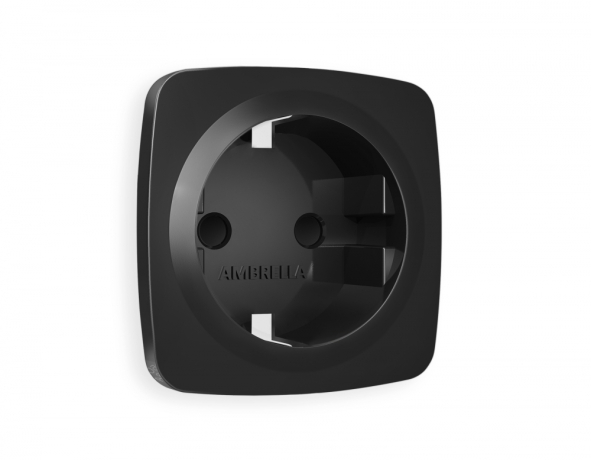 Накладка для розетки с заземлением и со шторками Ambrella Volt OMEGA OP8070