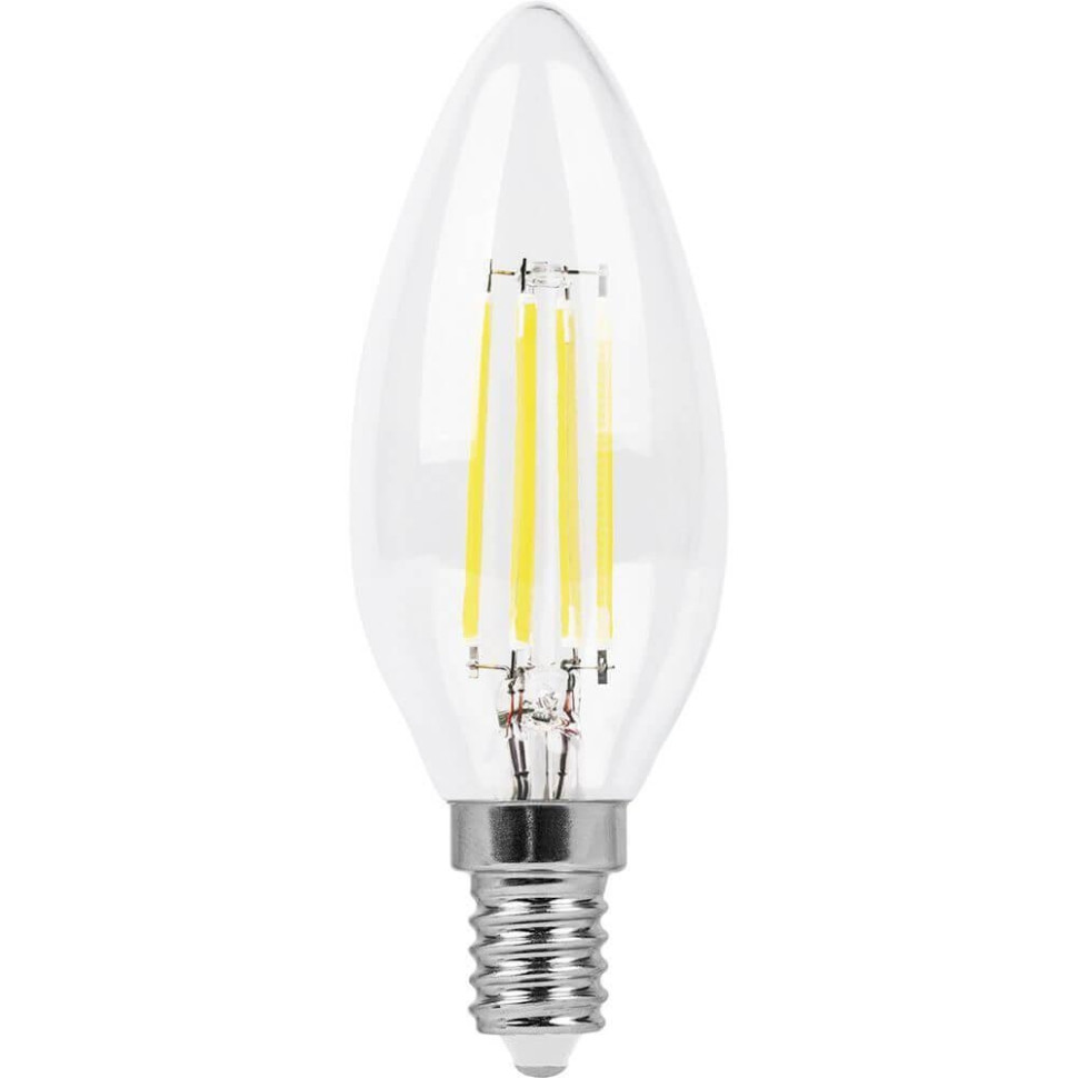 Лампа светодиодная Feron LB-73 Свеча E14 9W 2700K 25956 лампа светодиодная филаментная feron e14 9w 2700k свеча прозрачная lb 73 25956