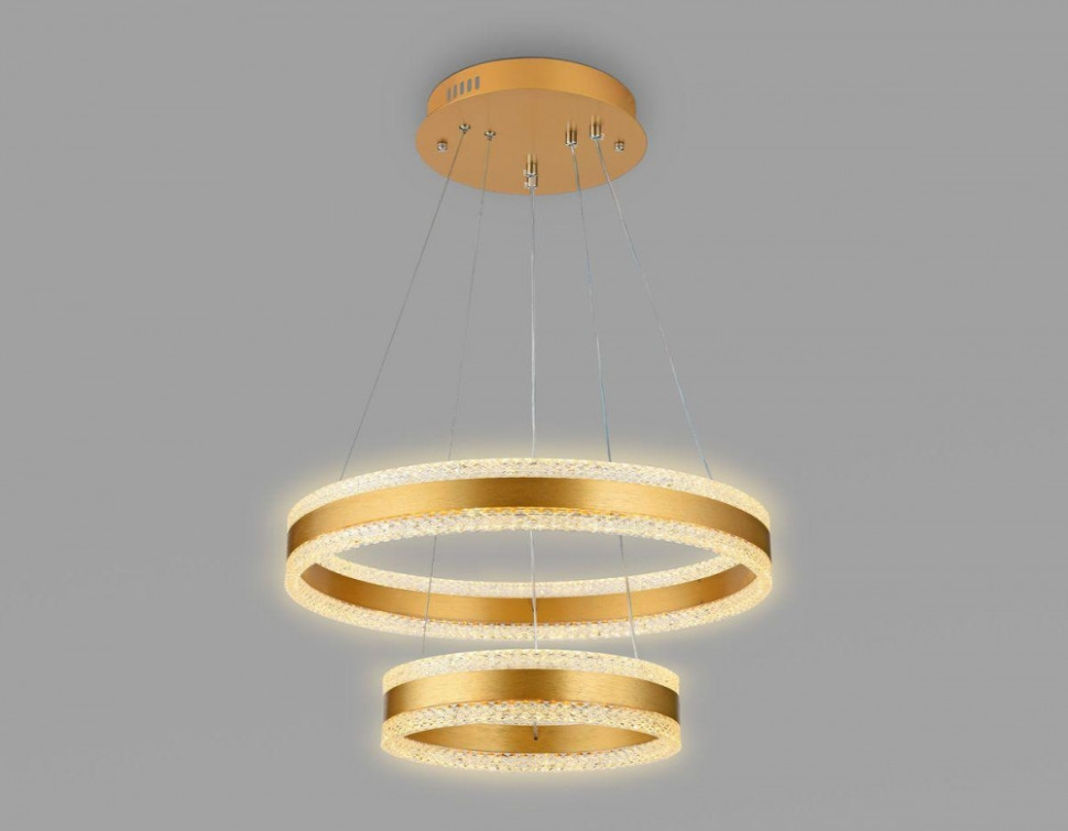 Умная подвесная люстра с пультом ДУ Ambrella light Acrylica Original FA6178, цвет золотой - фото 4