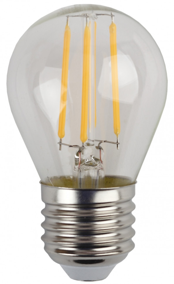 Лампа светодиодная филаментная ЭРА E27 5W 4000K прозрачная F-LED P45-5W-840-E27 Б0039191 - фото 3