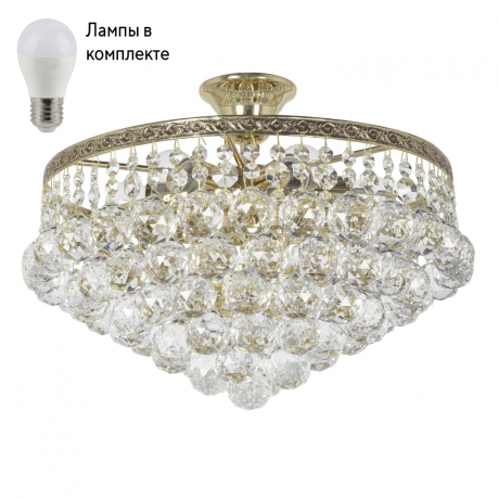 Люстра потолочная с Led лампочками в комплекте Arti Lampadari Castellana E 1.3.38.501 G+Lamps 