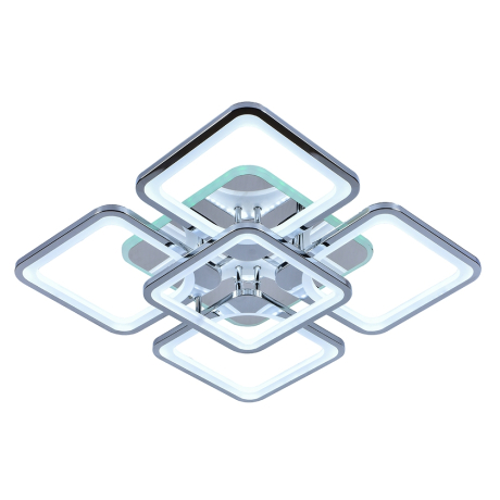 Светодиодная диммируемая люстра с ПДУ Profit Light 8057/4+1 CHR 170W+10W RGB 