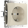 Розетка влагозащищенная с заземлением, без рамки Werkel слоновая кость W1171103