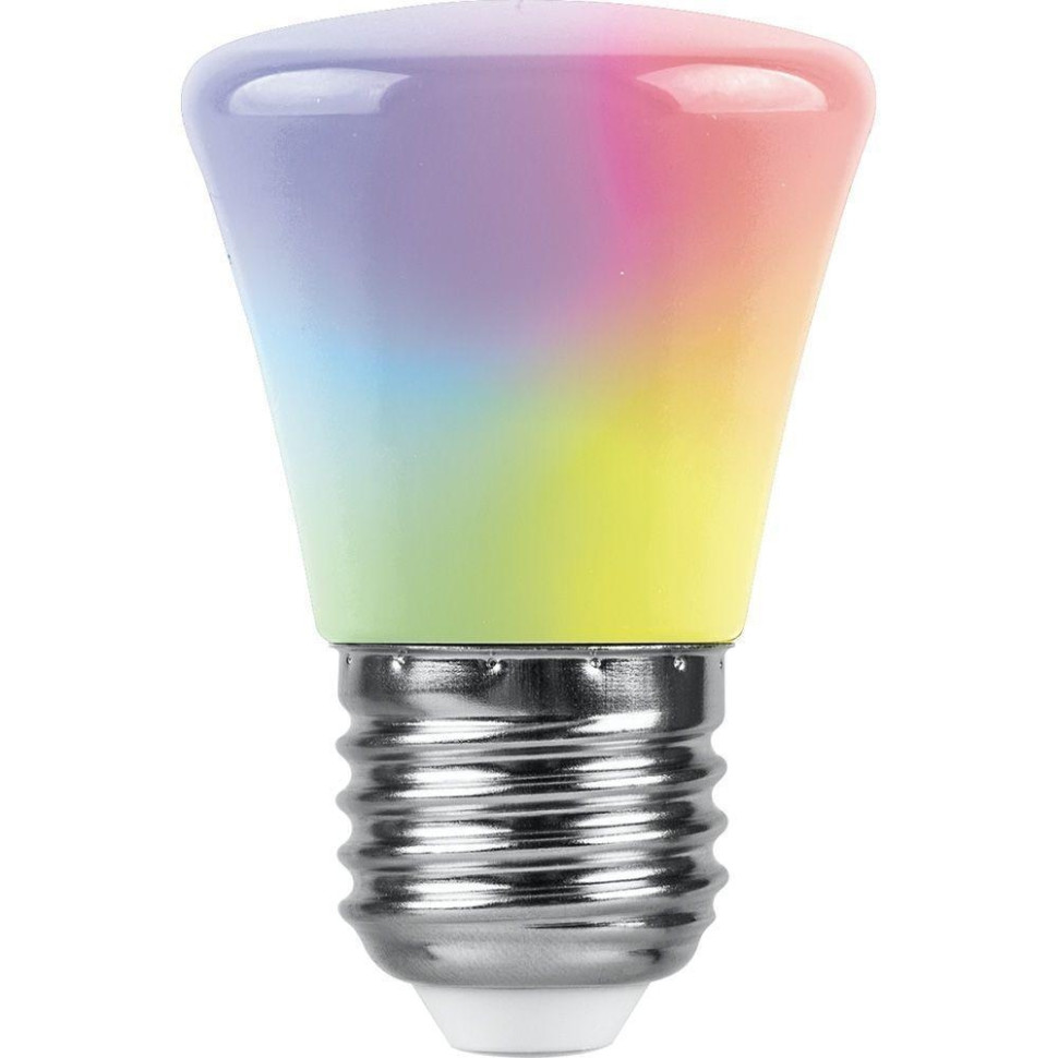 Светодиодная лампа для гирлянд белт-лайт CL25, CL50, E27 1W RGB Feron LB-372 38117