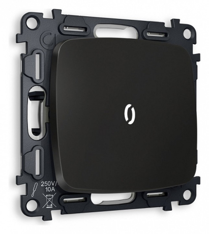 Выключатель проходной одноклавишный с подсветкой без рамки Ambrella Volt OMEGA MO802035 