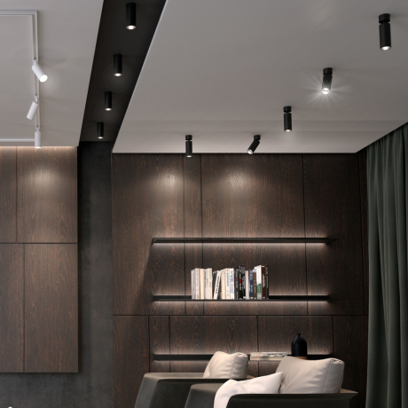 Однофазный светильник для шинопровода со светодиодной лампочкой GU10, комплект от Lustrof. №369531-647291 