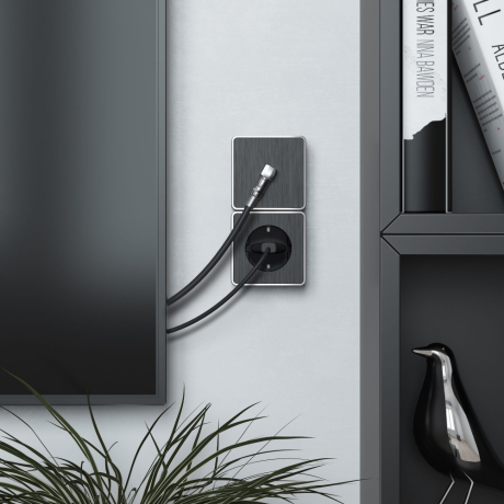 ТВ-розетка Werkel Gallant (графит рифленый) W5083004