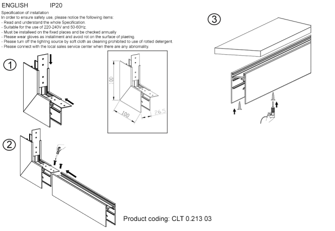 Внешний соединитель угловой для накладного магнитного шинопровода Crystal Lux CLT 0.213 03 WH 