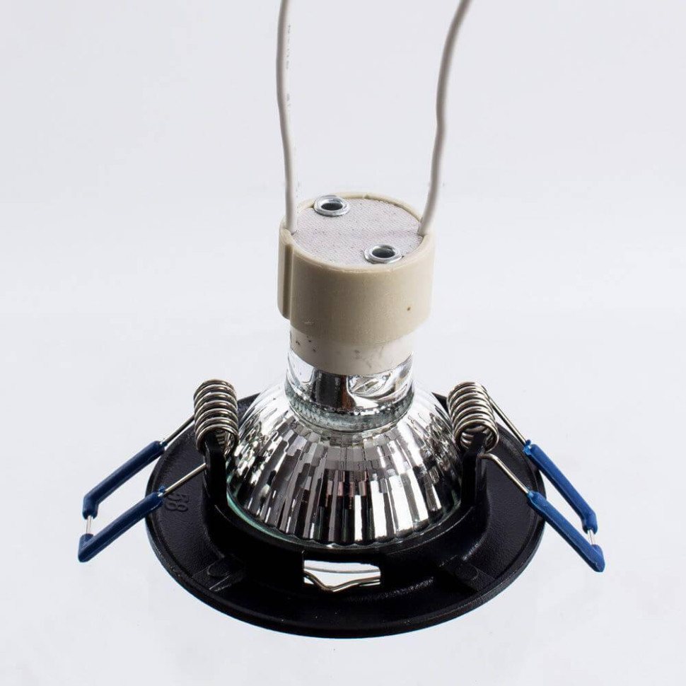 Встраиваемый светильник с лампочками. Комплект от Lustrof. №35321-616184, цвет черный - фото 2