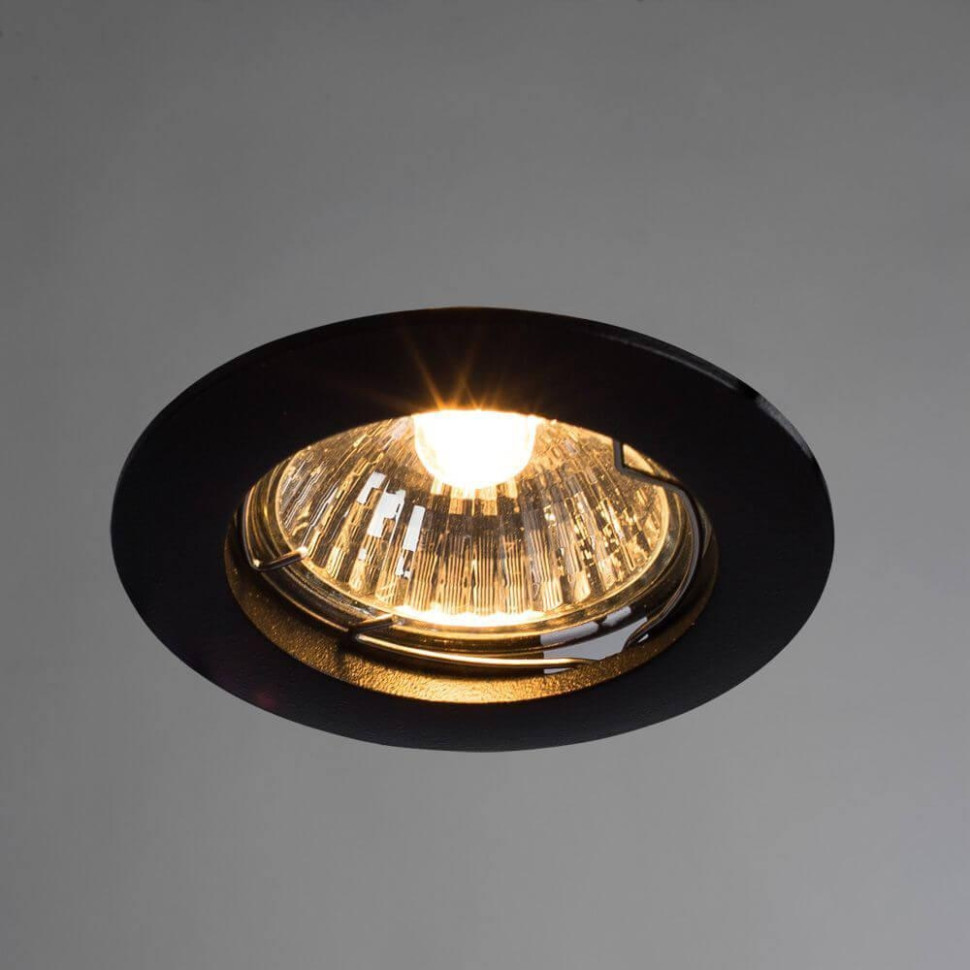 Встраиваемый светильник с лампочками. Комплект от Lustrof. №35321-616184, цвет черный - фото 3