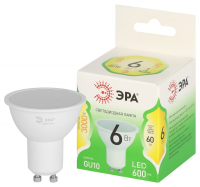 Лампочка светодиодная ЭРА GREEN LINE LED MR16-6W-830-GU10 GL GU10 6 Вт софит теплый свет Б0067075