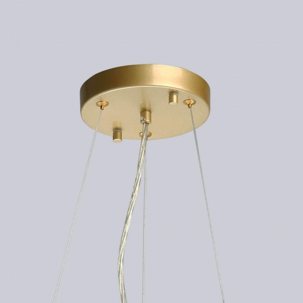 Подвесная люстра со светодиодными лампочками E14, комплект от Lustrof. №439467-667859, цвет золотой - фото 2