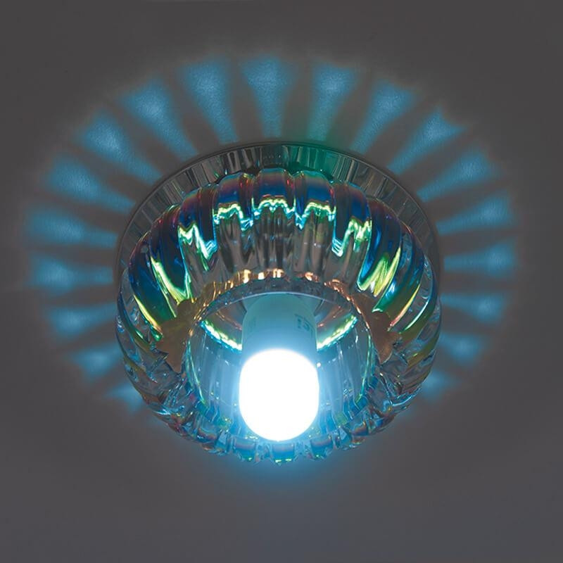 Встраиваемый светильник Fametto Fiore DLS-F115 G9 CHROME-COLOUR 10747, цвет хром DLS-F115 G9 CHROME/RAINBOW - фото 2
