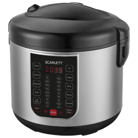 Мультиварка SCARLETT SC-MC410S31, 900 Вт, 5 л, 30 программ, таймер, серебро/черная (455881)