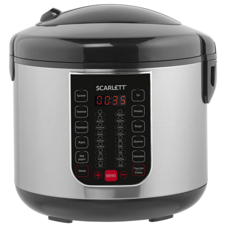 Мультиварка SCARLETT SC-MC410S31, 900 Вт, 5 л, 30 программ, таймер, серебро/черная (455881)