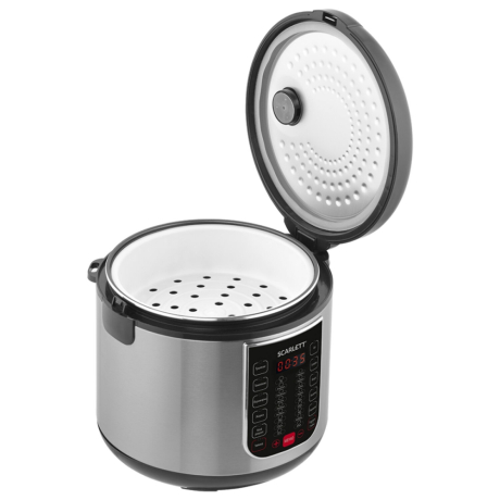 Мультиварка SCARLETT SC-MC410S31, 900 Вт, 5 л, 30 программ, таймер, серебро/черная (455881)