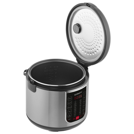 Мультиварка SCARLETT SC-MC410S31, 900 Вт, 5 л, 30 программ, таймер, серебро/черная (455881)