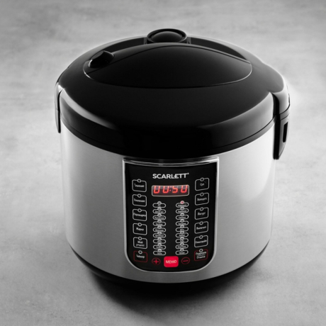 Мультиварка SCARLETT SC-MC410S31, 900 Вт, 5 л, 30 программ, таймер, серебро/черная (455881)