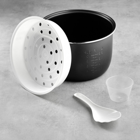 Мультиварка SCARLETT SC-MC410S31, 900 Вт, 5 л, 30 программ, таймер, серебро/черная (455881)