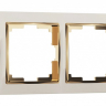Рамка на 4 поста Werkel Snabb (слоновая кость/золото) W0041932