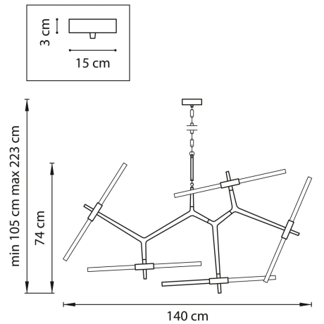 742107 Подвесная люстра Lightstar Struttura 