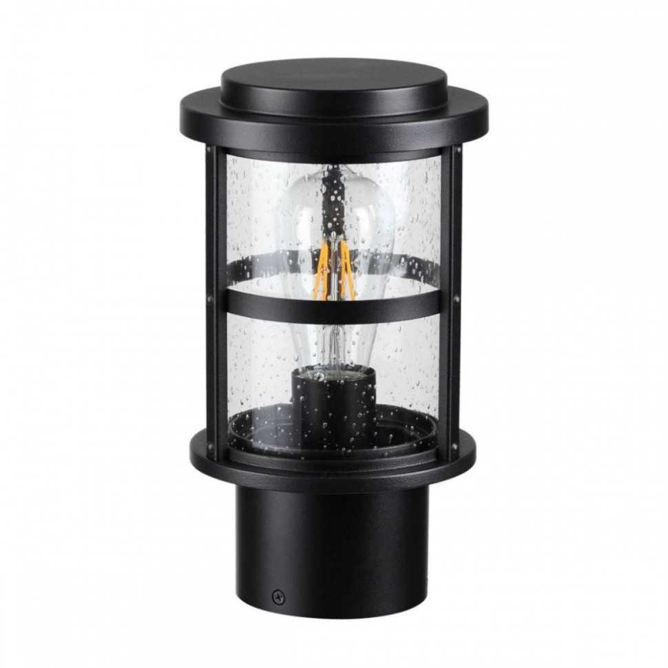 Уличный светильник на столб со светодиодной лампочкой E27, комплект от Lustrof. №304226-647538, цвет черный