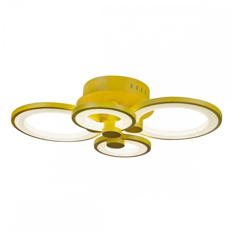 Потолочная светодиодная люстра с ПДУ iLedex Ring A001/4 Желтый шар для грызунов 10 см желтый