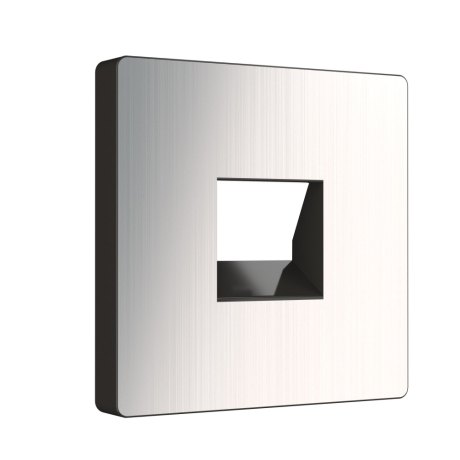 Накладка для розетки RJ45 и RJ11 (глянцевый никель) Werkel 88852