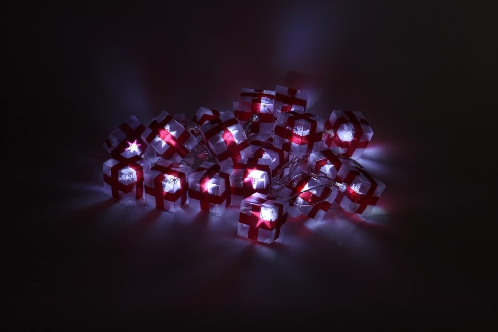 Гирлянда LED Нить Подарки (3м.) холодный свет, 220V, IP20 Эра Б0041895 (ENIN-3P ), цвет красный - фото 2