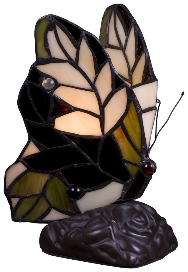 803-804-01 Настольный светильник бабочка Velante, цвет темно-коричневый - фото 1