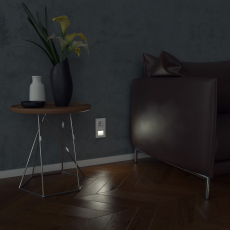 Заглушка для поста с подсветкой, без рамки Werkel белый W1154101