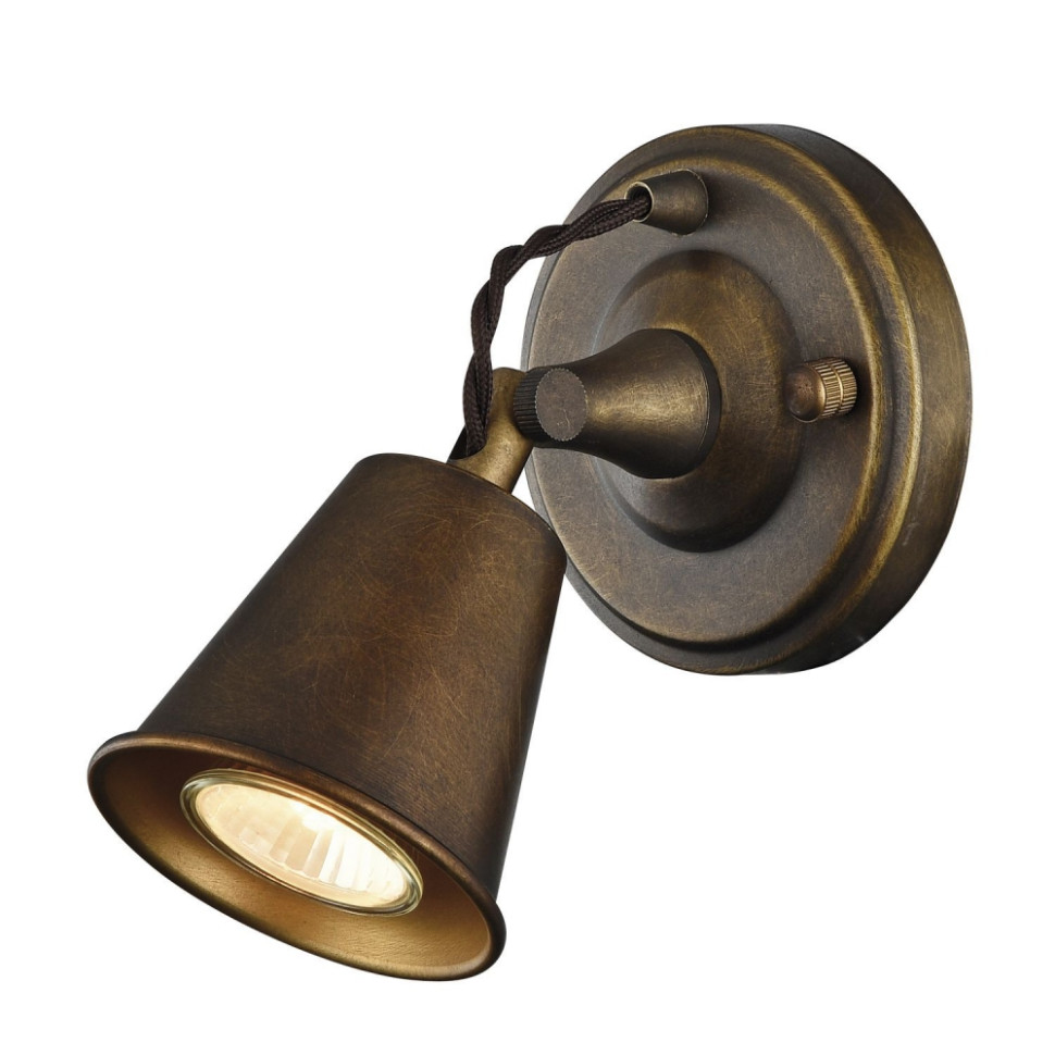 Светильник спот с лампочкой от Lustrof Глок 1582-519208, цвет коричневый 1582-1W-Lustrof - фото 2