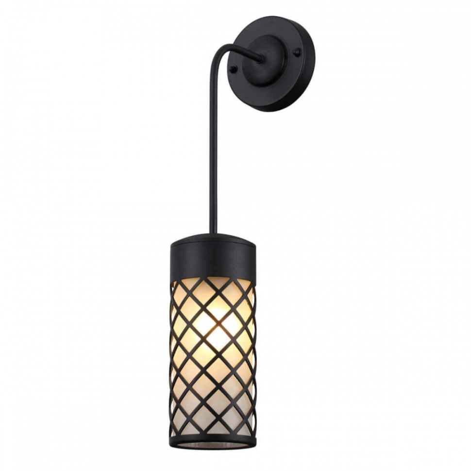 Настенный уличный светильник со светодиодной лампочкой E27, комплект от Lustrof. №258684-642586, цвет черный - фото 1