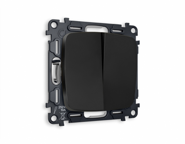 Выключатель двухклавишный без рамки Ambrella Volt OMEGA MO803010 