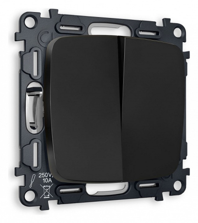 Выключатель двухклавишный без рамки Ambrella Volt OMEGA MO803010 