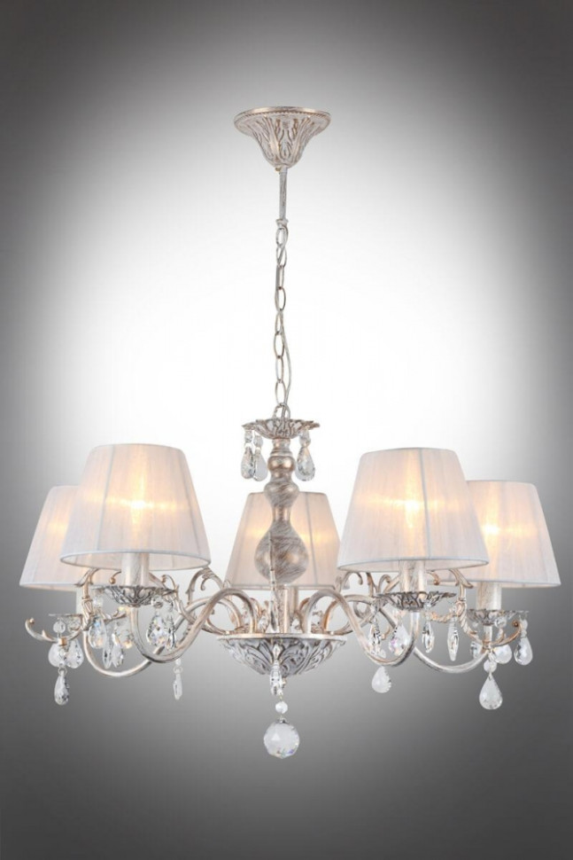 Люстра подвесная со светодиодными лампочками E14, комплект от Lustrof. №102411-657005, цвет белое золото - фото 2