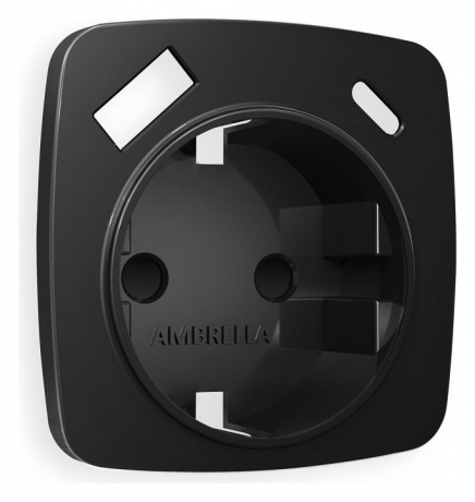 Накладка для розетки с заземлением и со шторками и 2хUSB type A и C Ambrella Volt OMEGA OP8100 