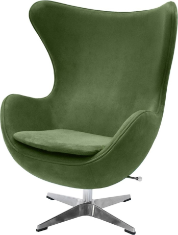 Кресло EGG STYLE CHAIR зеленый, искусственная замша Bradex Home 761679